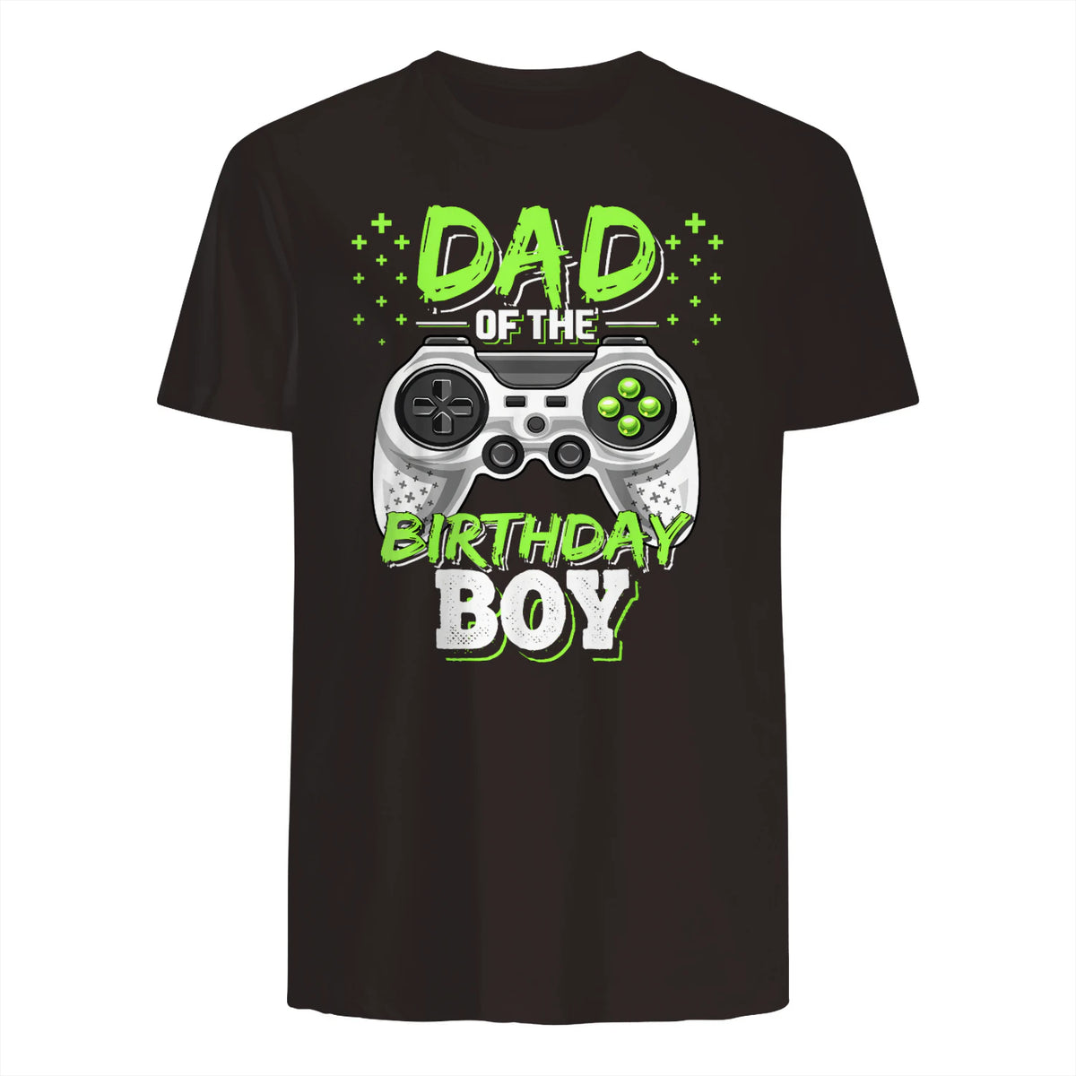 Dad of The Birthday Boy Matching Video Gamer Birthday Party in Dark Chocolate - back view