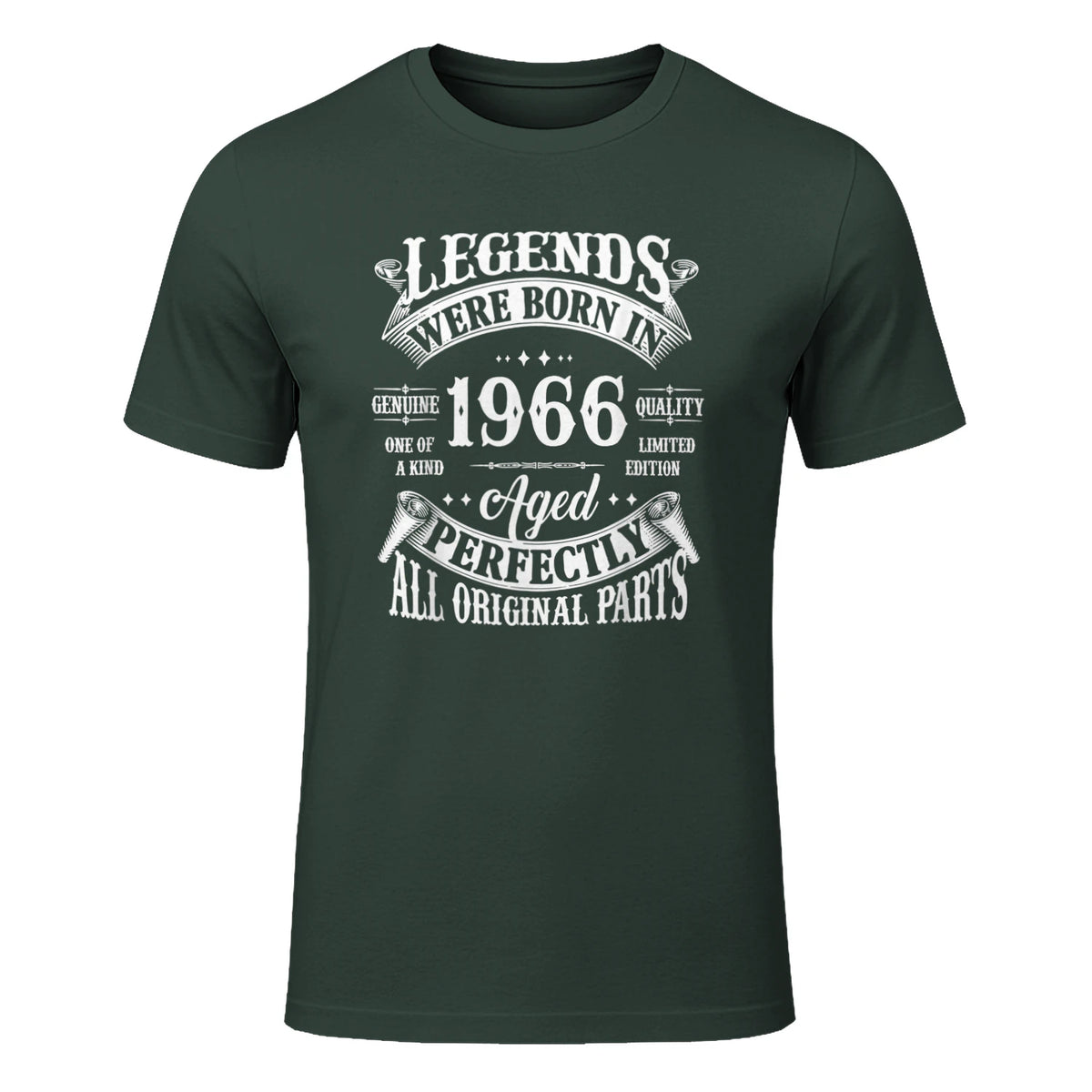 Vintage Sixtieth Birthday Shirt T-Shirt in Forest Green - front view