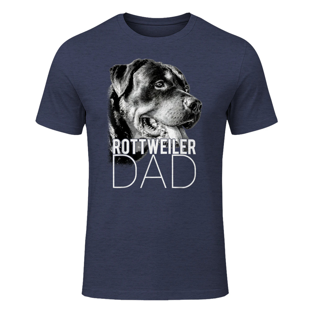 Dog Dad Rottweiler – Chiens Papa in Heather Navy - front view