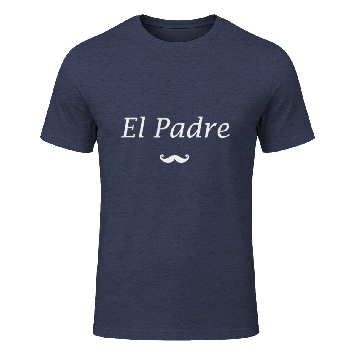 Amour Humour fête des père Super Papa EL Padre in Heather Navy - front view