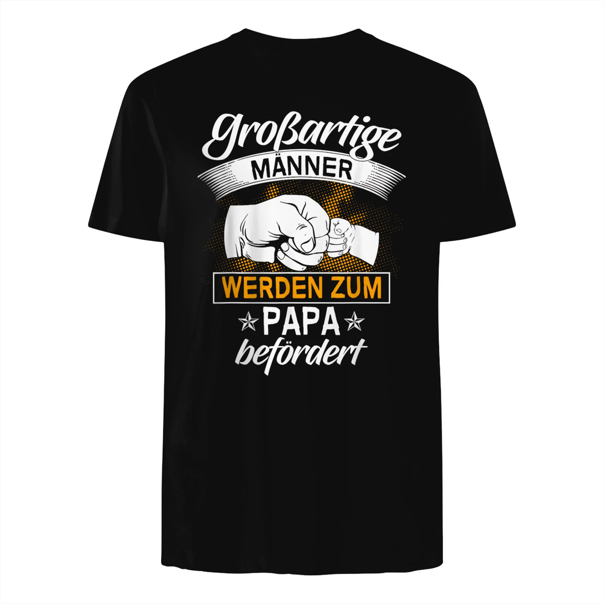 Vatertag Vaterschaft Geschenke Großartige Männer Werden Zum Papa Befördert Werdender Vater , Schwarz, S, V-Aussch in Black - back view