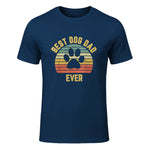 Vintage Dog Dad Cool Father's Day Gift Retro in Navy - front view