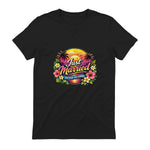 Couple de Jeunes mariés drôle Just Married Tropical Honeymoon in Black - back view