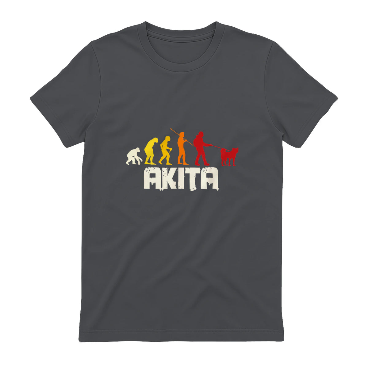 Akita Inu Evolution Chien Japon in Charcoal - back view