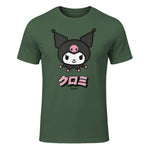 Kuromi Sanrio Character Classic Japan Design in Military Green - front view