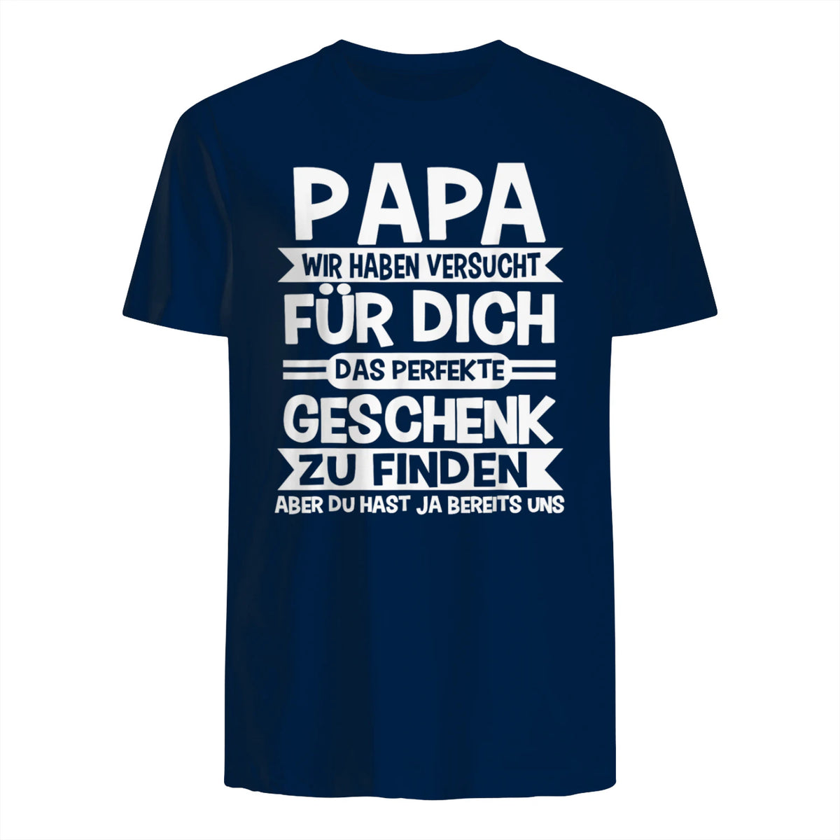 Papa und Vater Motiv, Lustiger Spruch, Herren Vatertag Halbarm T-Shirt in Navy - back view