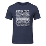 Bonus Papa du hast mir zwar nicht das leben geschenkt Spruch in Heather Navy - front view