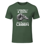 Papa & Sohn Beste Freunde Fürs Leben Vatertag Partnerlook in Military Green - front view