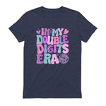 In My Double Digits Era Tenth Birthday Girl T-Shirt in Heather Navy - back view