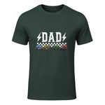 Dad Retro Monster Truck T-Shirt in Forest Green - front view