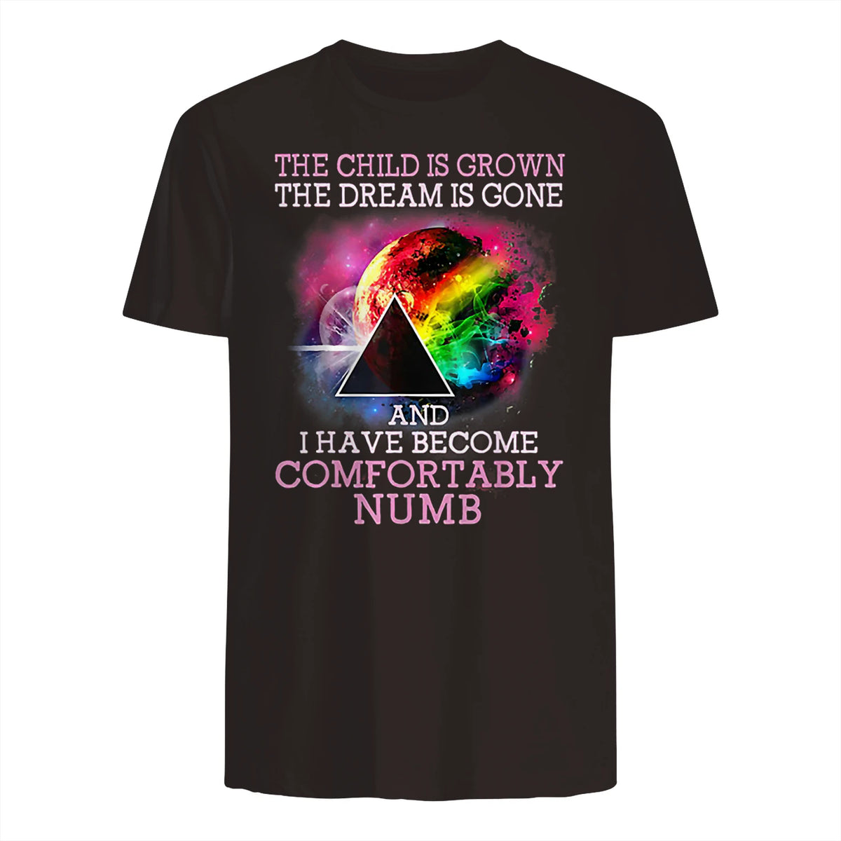 The Child Is Grown The Dream Is Gone Comfortably Number T-Shirt in Dark Chocolate - back view