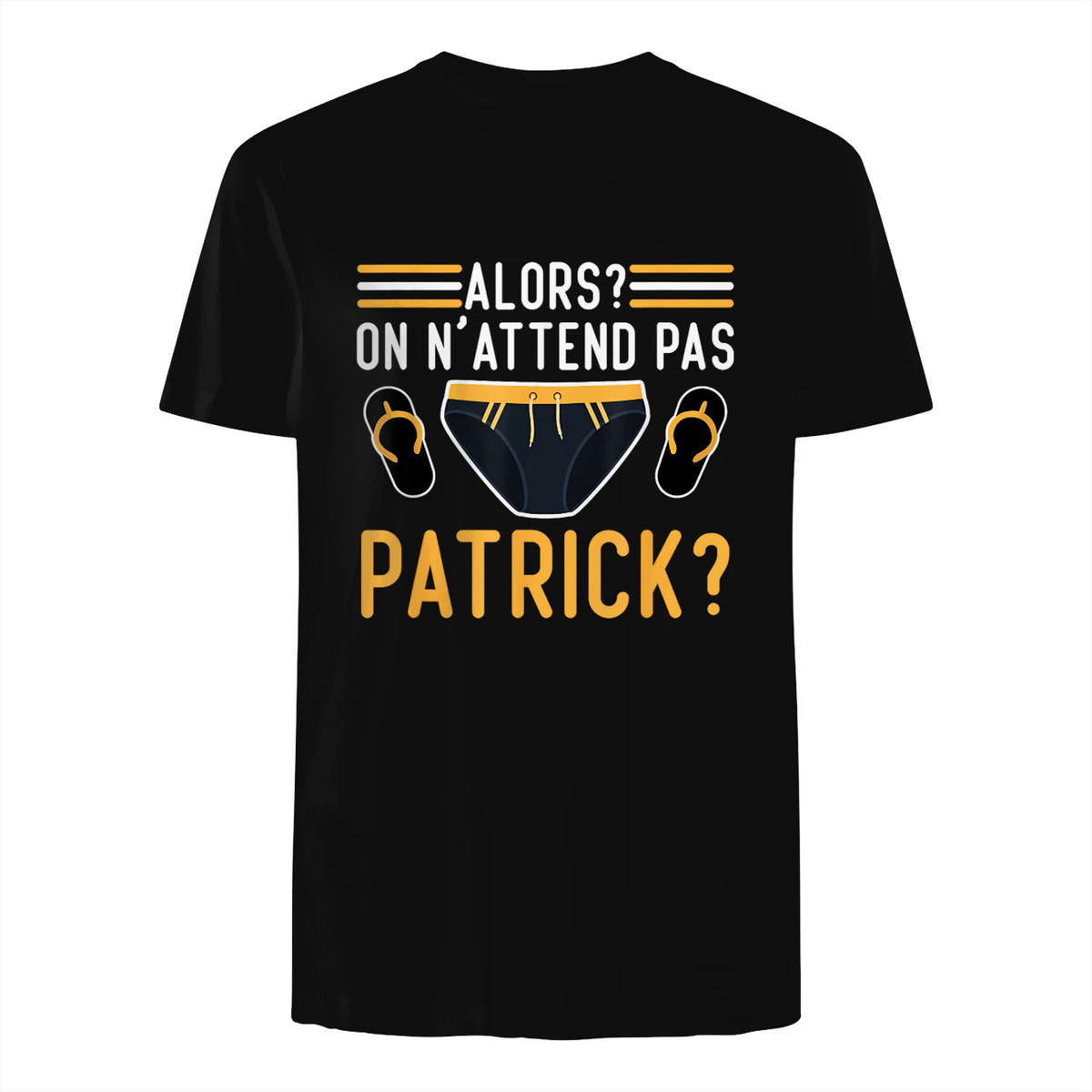 Alors on n'attend Pas Patrick in Black - back view