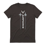 US Air Force with Logo T-Shirt in Dark Chocolate - back view