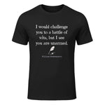 William Shakespeare Quote English Literature & Classic Plays in Black - front view