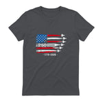 American Fourth of July Anniversary T-Shirt in Charcoal - back view