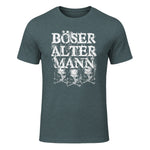 Opa & Großvater Männer Geschenke Vintage Totenkopf Schwarz, S Herren, Halbarm, in Dark Heather - front view