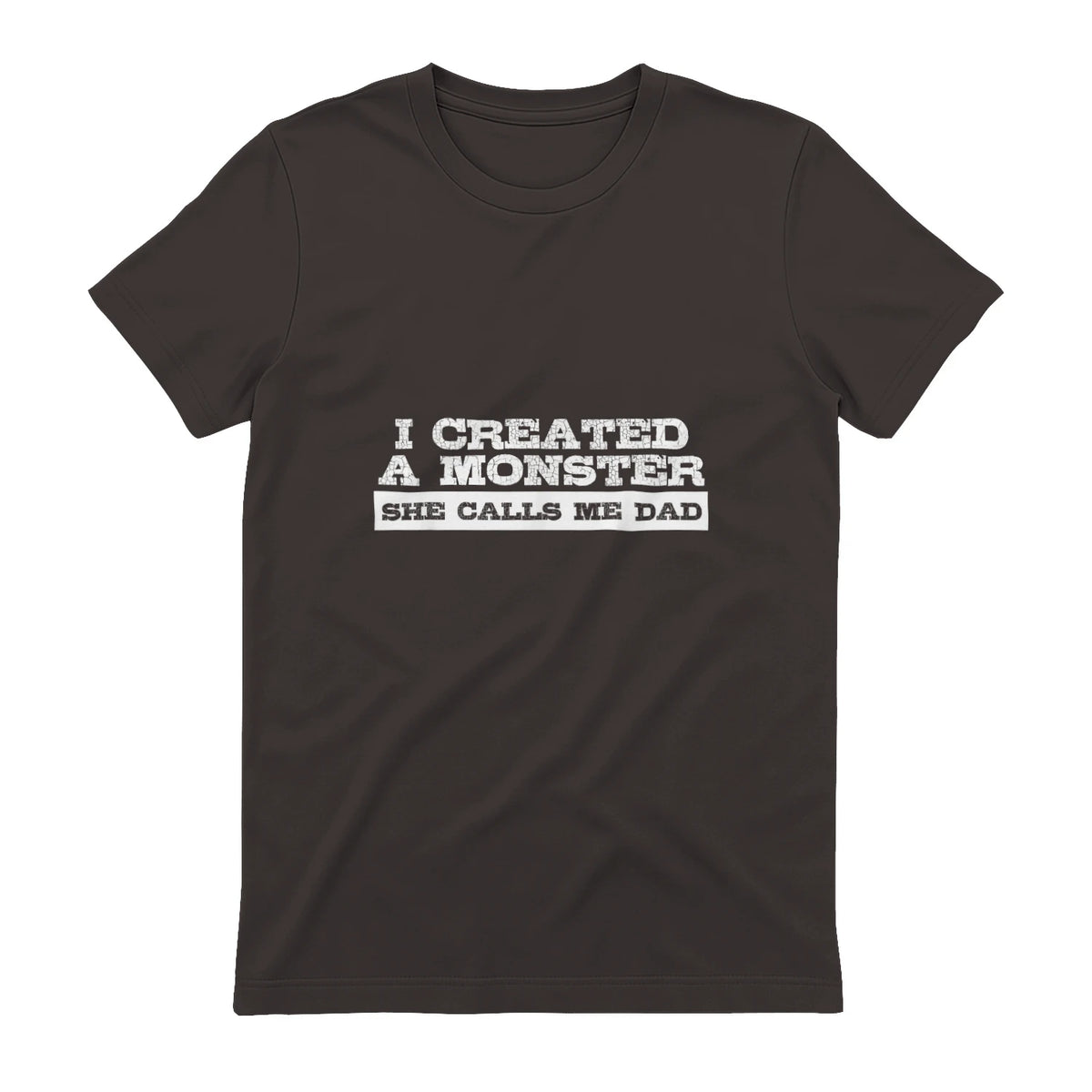 Funny Tshirt Gift for Dad from Daughter First Father's Day in Dark Chocolate - back view