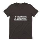 Funny Tshirt Gift for Dad from Daughter First Father's Day in Dark Chocolate - back view