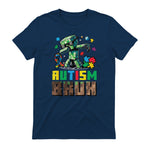 Autism Bruh Dab ASD Awareness Gamer Boys Kids Youth in Navy - back view