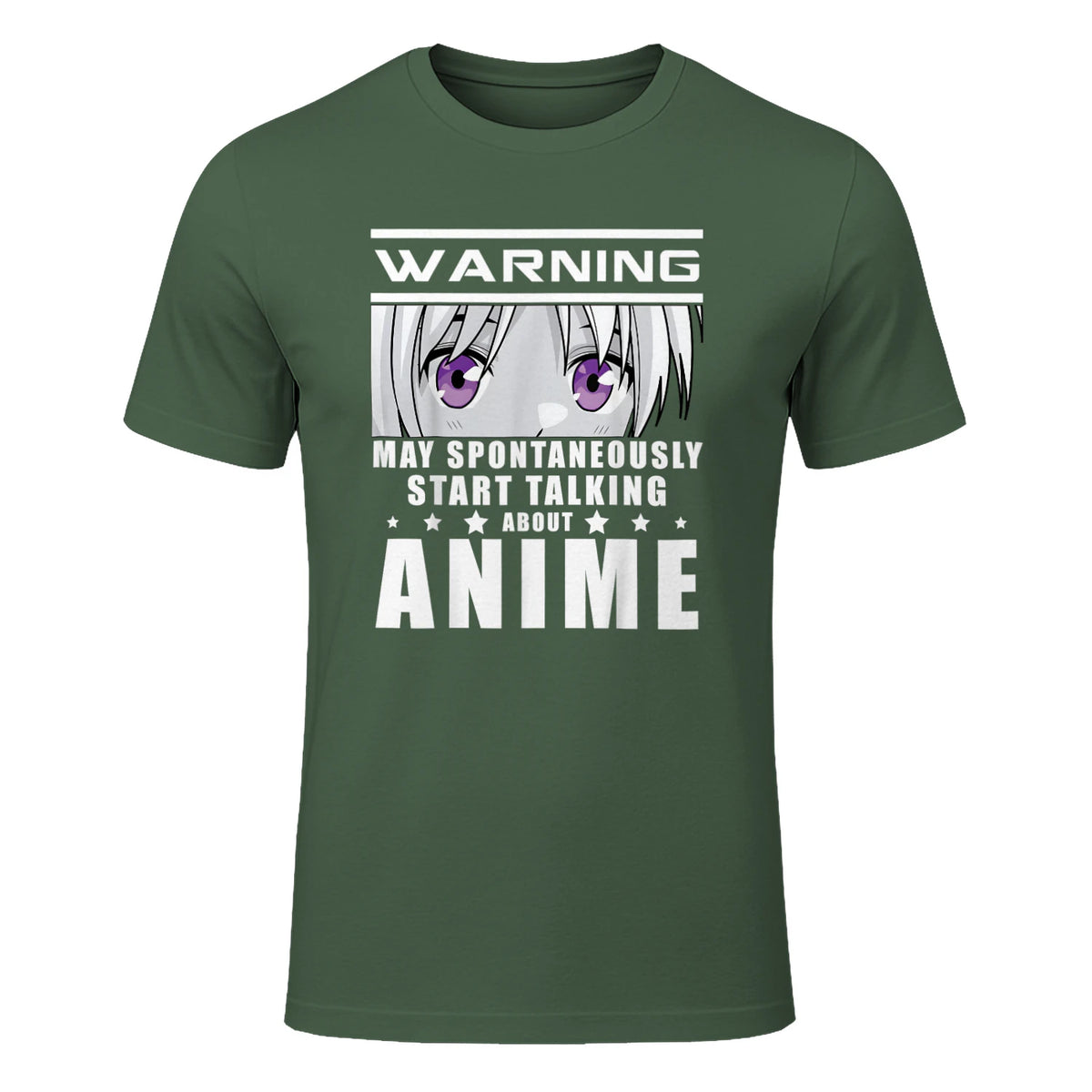 Warning May Spontaneously Start Talking About Anime in Military Green - front view