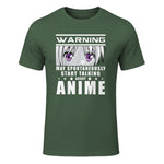 Warning May Spontaneously Start Talking About Anime in Military Green - front view
