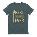 Best Dad Ever Guitar Chord T-Shirt in Dark Heather - back view