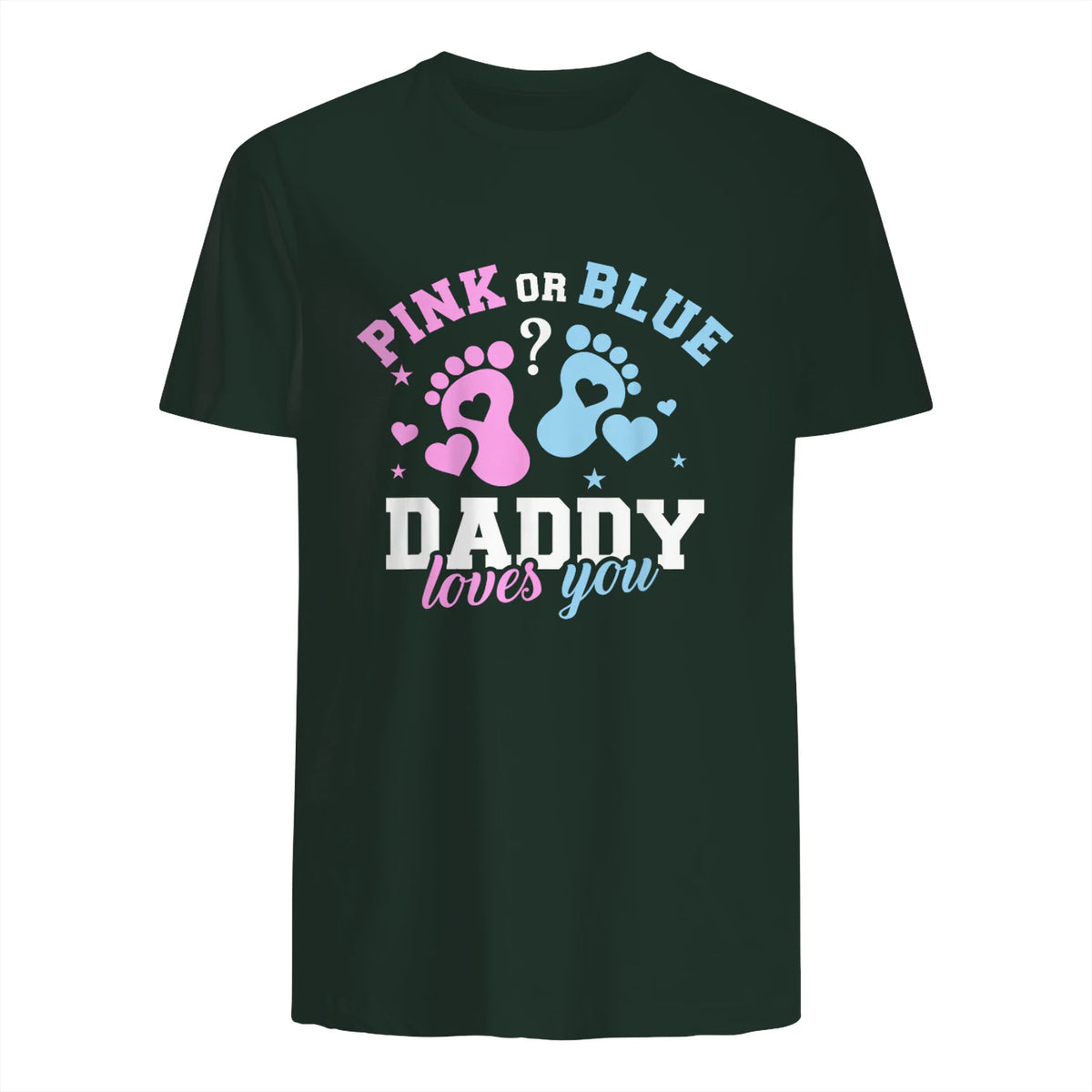 Gender Reveal Daddy dad in Forest Green - back view
