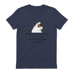 Funny Penguins T-shirt Woman Man Children Gift in Heather Navy - back view