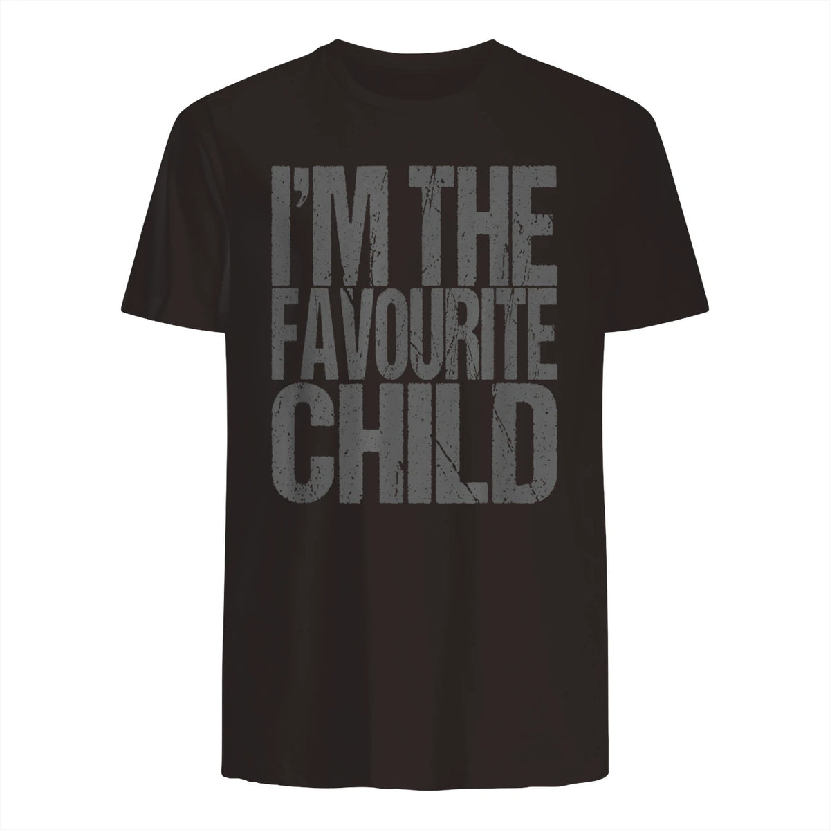 Funny I'm The Favourite Child Siblings in Dark Chocolate - back view