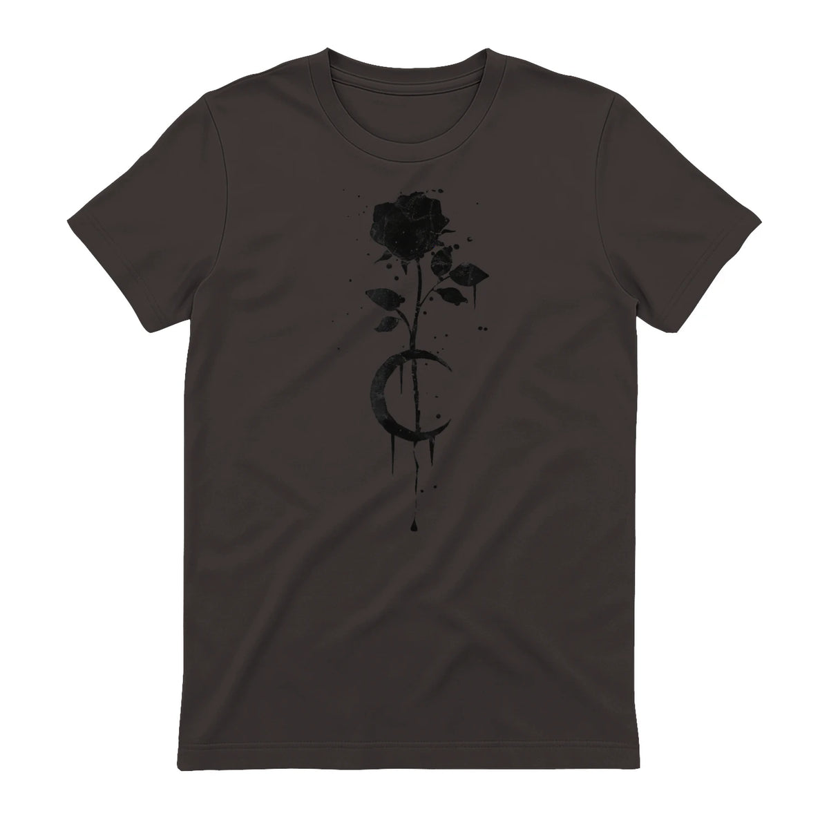Occult Vintage Moon Rose Witchcraft Okkult Hexe Gothic in Dark Chocolate - back view