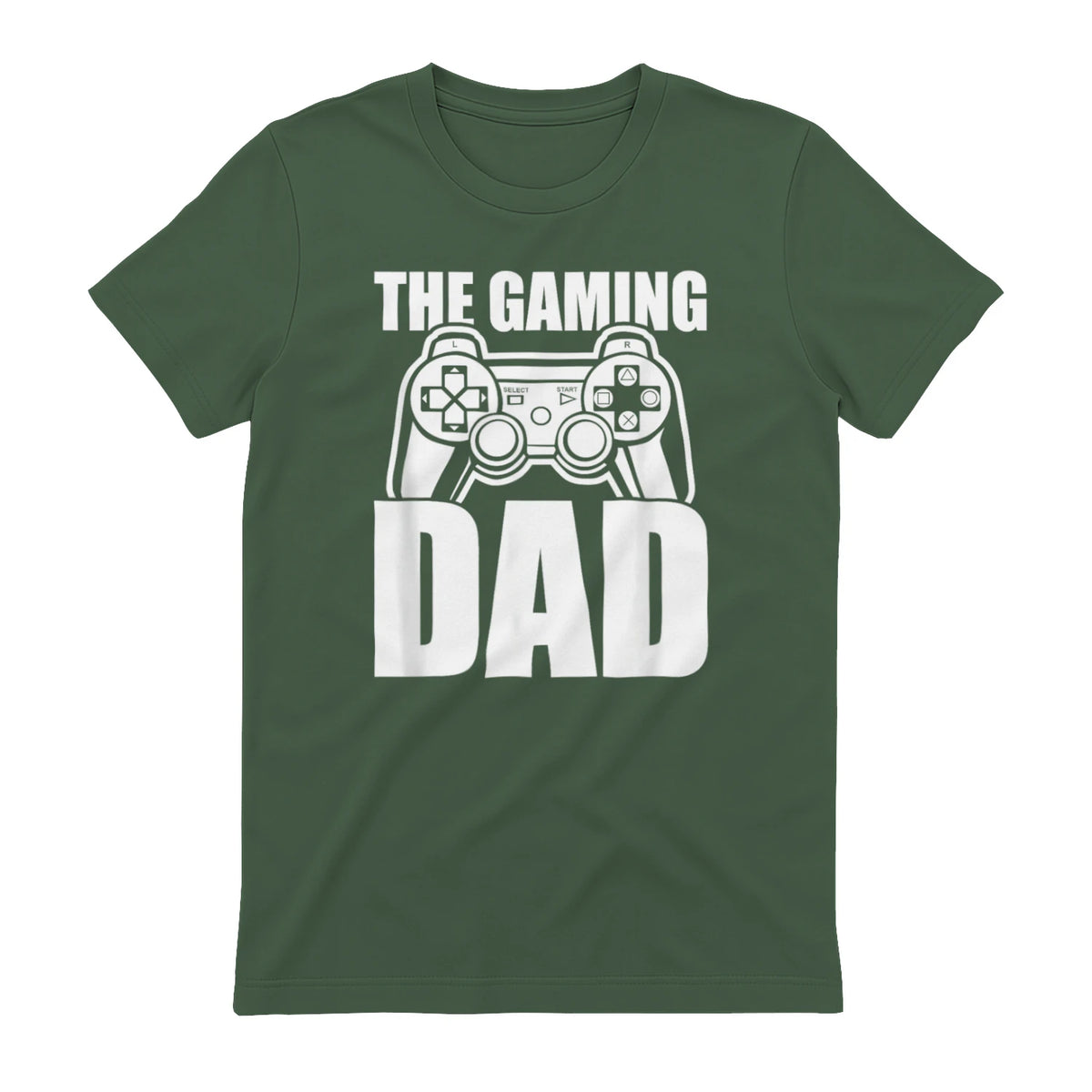 The Gaming Dad Game Controller Spruch Geschenkidee Vatertag T-Shirt in Military Green - back view