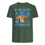 I Eat Cement Funny Cat Meme Internet Memes Funny Memes Gen-Z T-Shirt in Military Green - back view