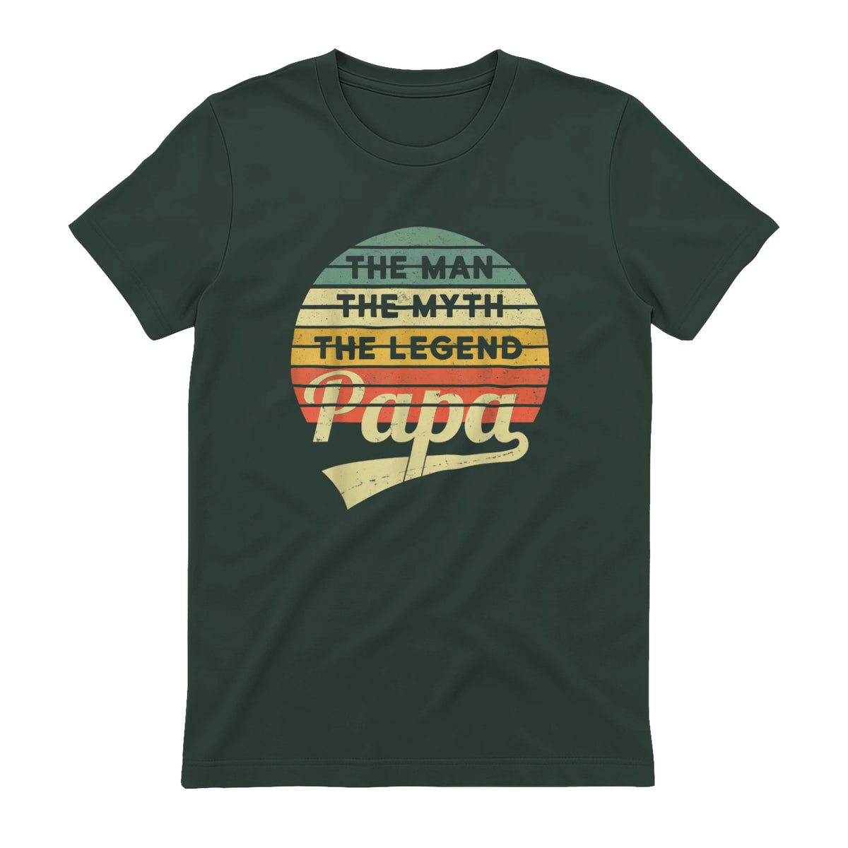 Vatertag Retro - The Man The Myth The Legend Papa in Forest Green - back view