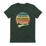 Vatertag Retro - The Man The Myth The Legend Papa in Forest Green - back view