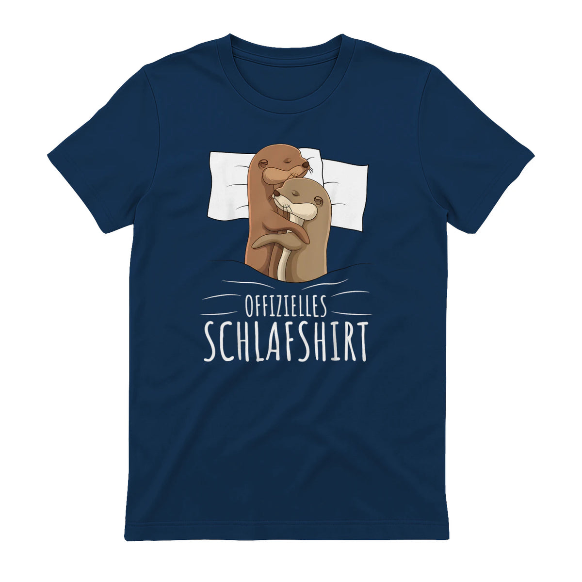 Offizielles Schlafshirt Otter Schlafanzug Seeotter in Navy - back view