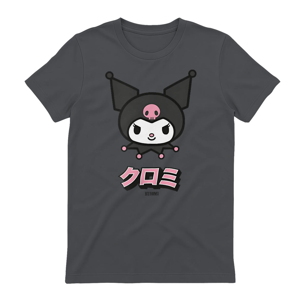 Kuromi Sanrio Character Classic Japan Design in Charcoal - back view