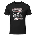 Highway to Hell Motorradfahrer Biker Motorrad Männer in Black - front view