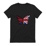 Union Jack Butterfly Butterflies Flag Wings British UK Flag in Black - back view