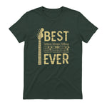 Best Dad Ever Guitar Chord T-Shirt in Forest Green - back view