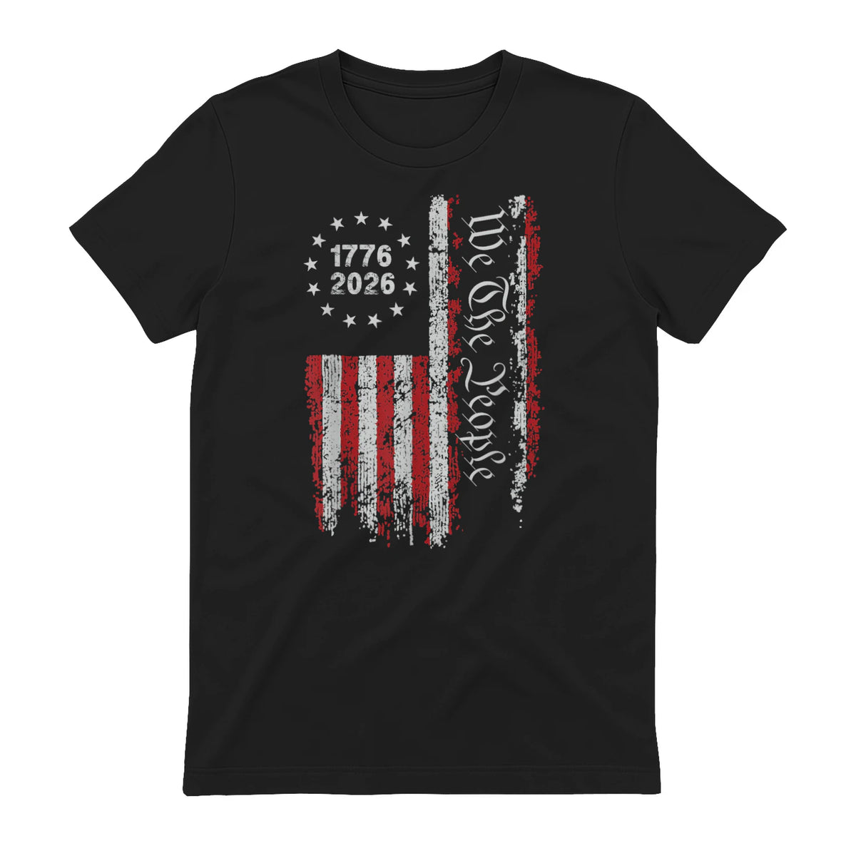 Independence Day Freedom T-Shirt in Black - back view