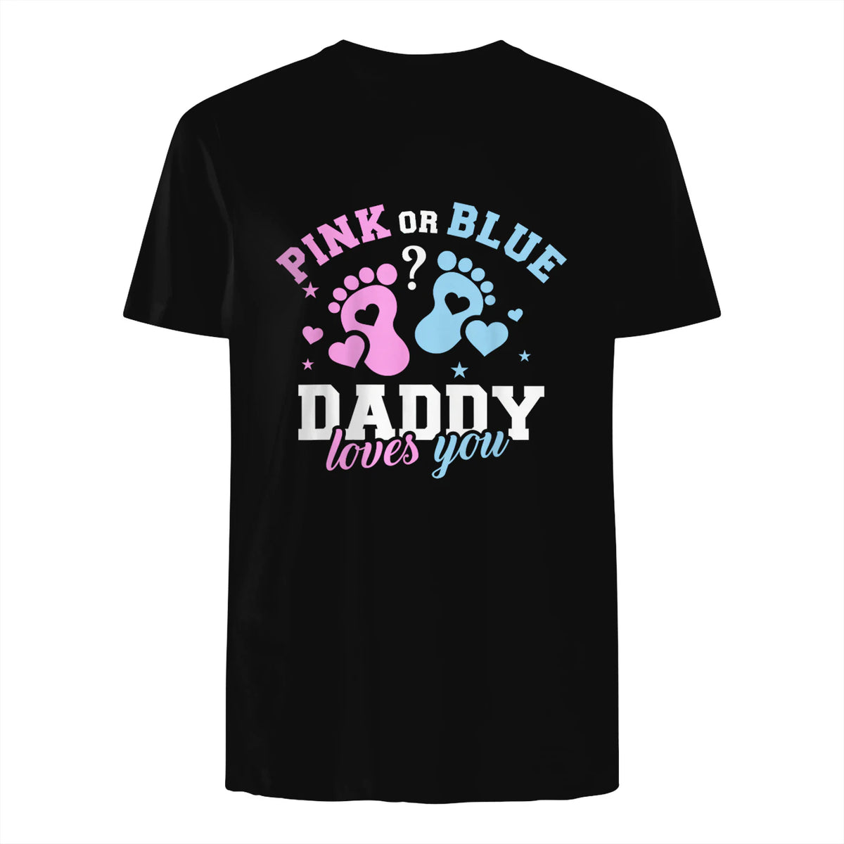 Gender Reveal Daddy dad in Black - back view