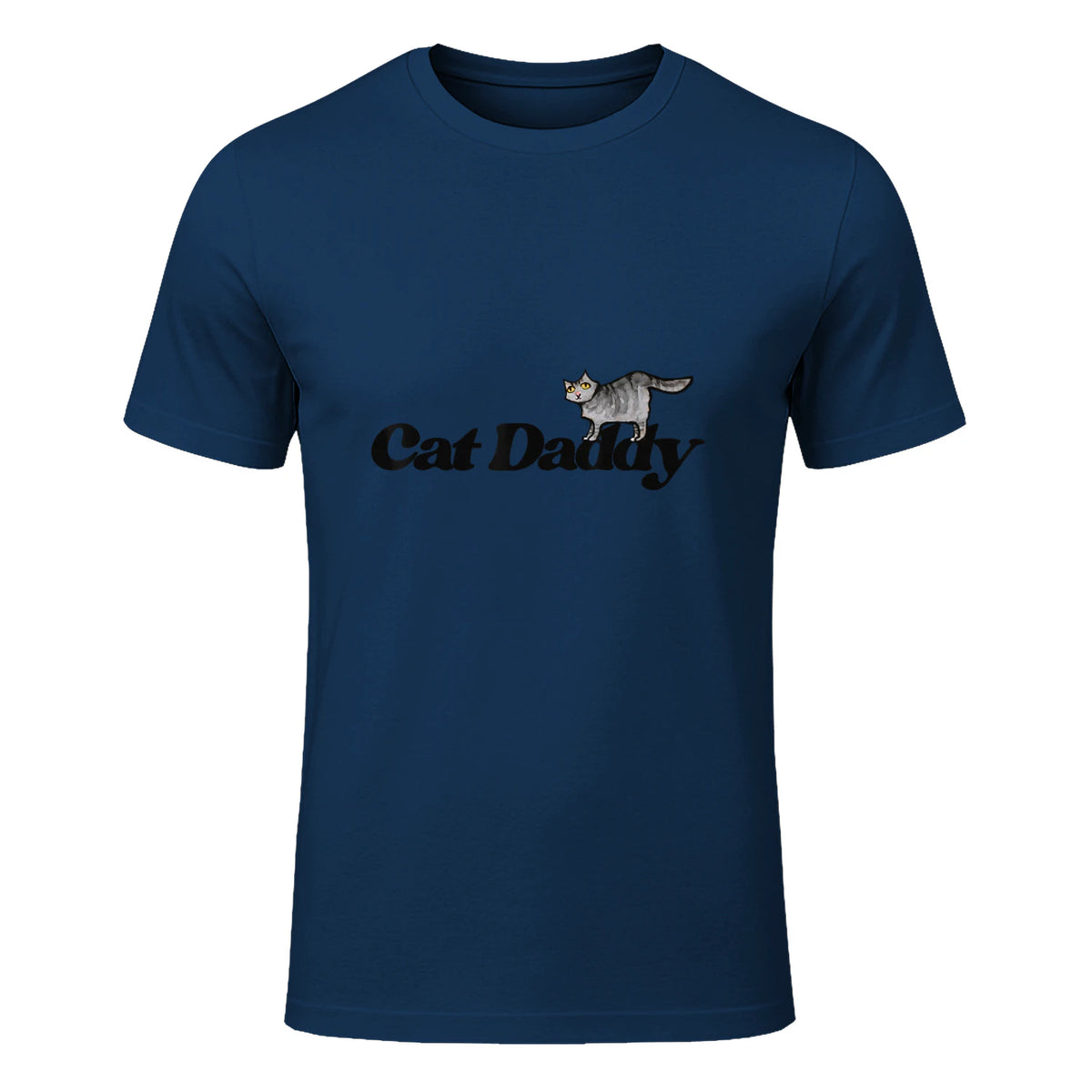 Chat Daddy drôle chat papa drôle chat papa humour fête des pères père in Navy - front view