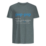 Pop Pop Gifts Grandpa Fathers Day in Dark Heather - back view