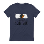 Offizielles Schlafshirt Schlafanzug Dackel Hund Geschenkidee in Heather Navy - back view
