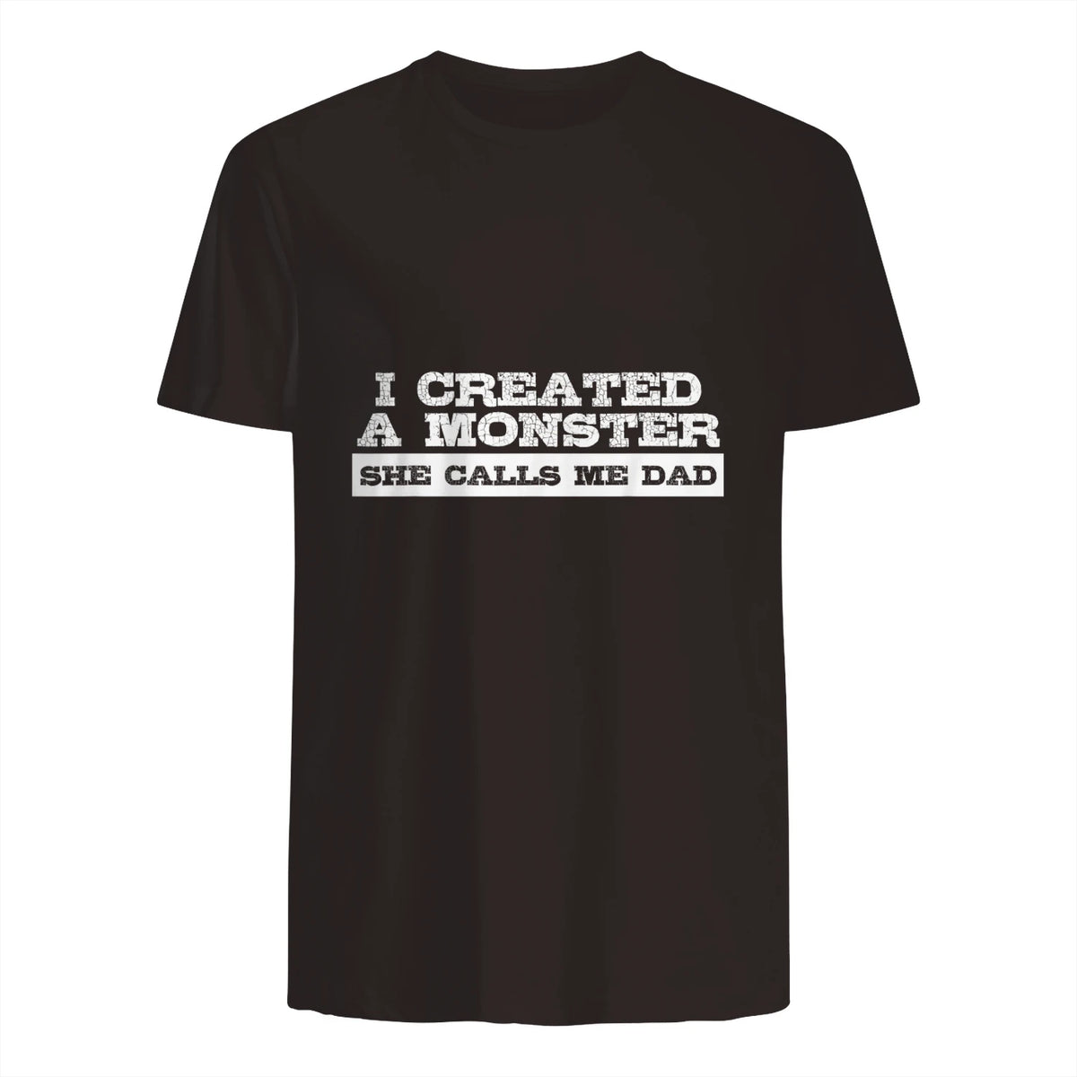 Funny Tshirt Gift for Dad from Daughter First Father's Day in Dark Chocolate - back view