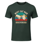 Best Cat Dad Ever - Meilleur chat papa jamais chat in Forest Green - front view