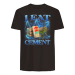 I Eat Cement Funny Cat Meme Internet Memes Funny Memes Gen-Z T-Shirt in Dark Chocolate - back view