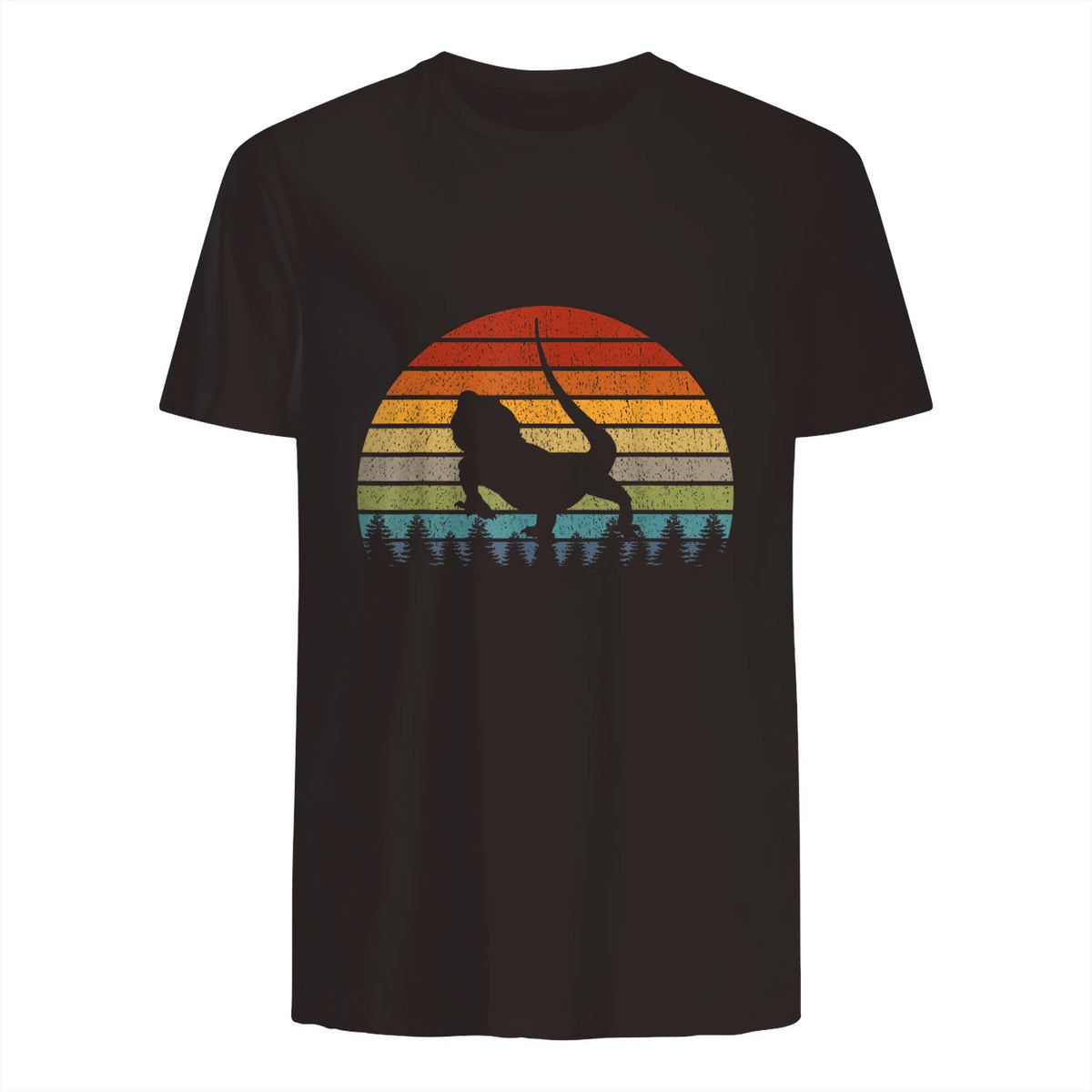 Dragon barbu - Graphique rétro - Lover vintage in Dark Chocolate - back view
