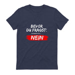 GIGATEMP Herren Männer Sprüche Lustig Witzig Schwarz Halbarm Klein EU XS Regulär Casual Funny Slogan Vat in Heather Navy - back view