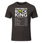 Juneteenth Black King Nutritional Facts Melanin Men Father in Dark Chocolate - front view